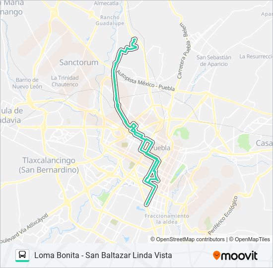 RUTA 11C bus Line Map