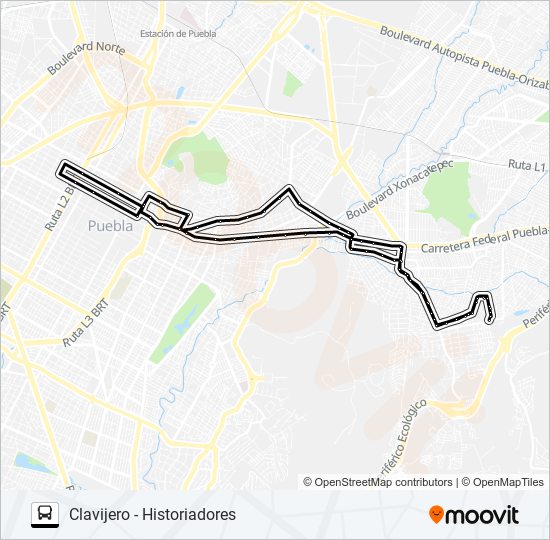 Mapa de RUTA 23A de autobús