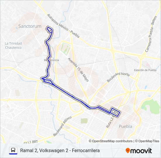 Mapa de RUTA 26B de autobús
