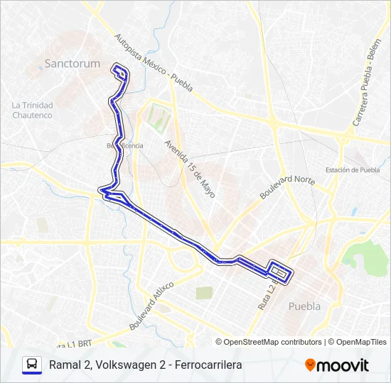 RUTA 26B Bus Line Map