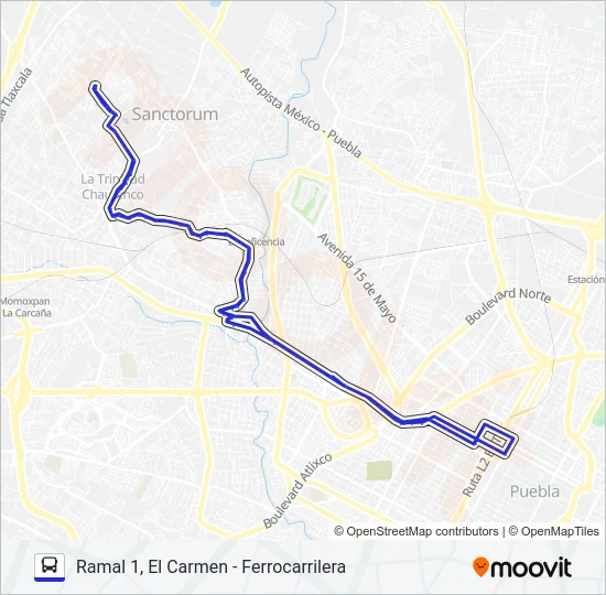 RUTA 26B Bus Line Map