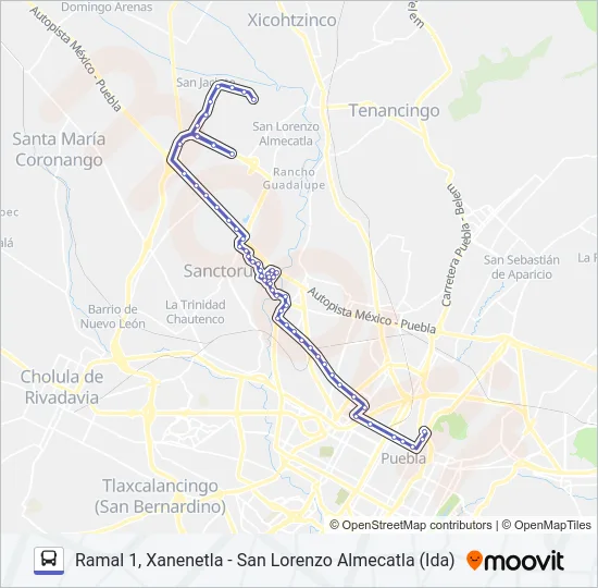 RUTA 30A Bus Line Map