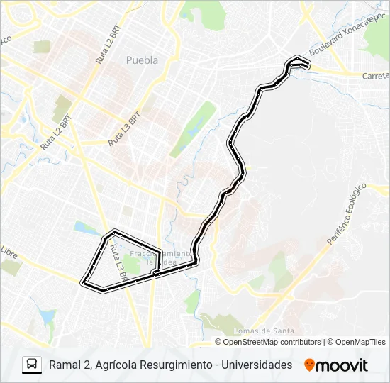 RUTA 45A Bus Line Map