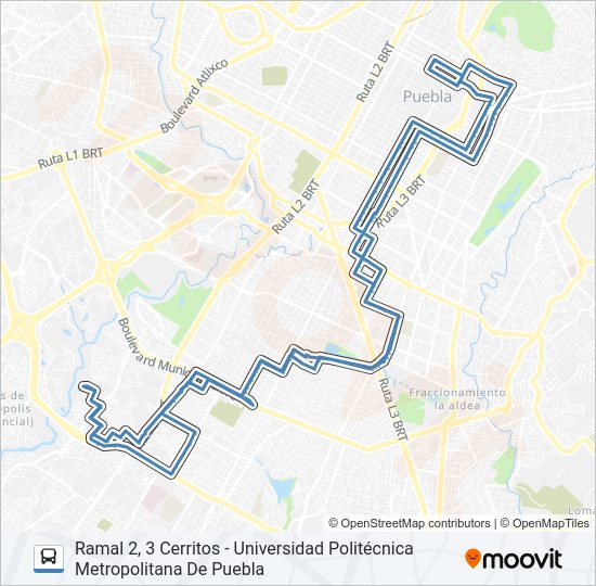 Mapa de RUTA 54A de autobús
