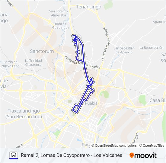 Mapa de RUTA 64A de autobús