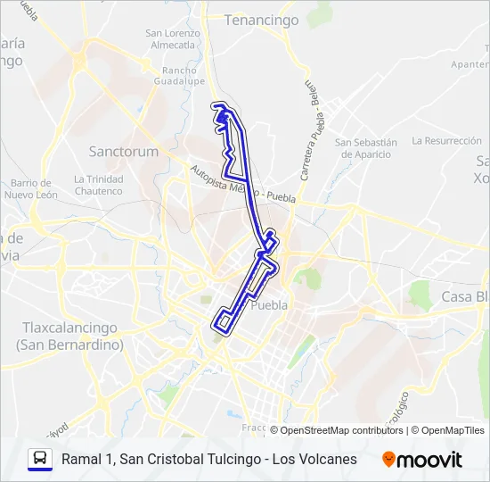 RUTA 64A Bus Line Map