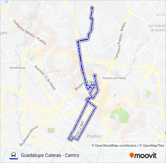 RUTA 64B Bus Line Map