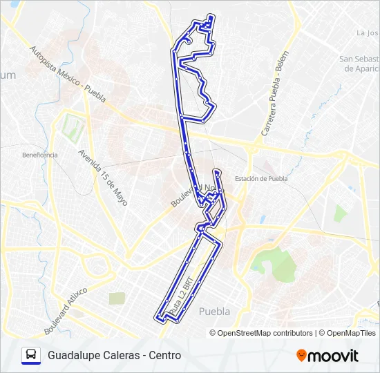 RUTA 64B Bus Line Map