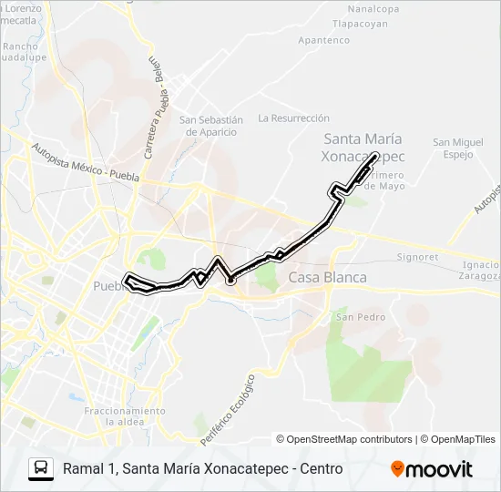 RUTA 68A Bus Line Map