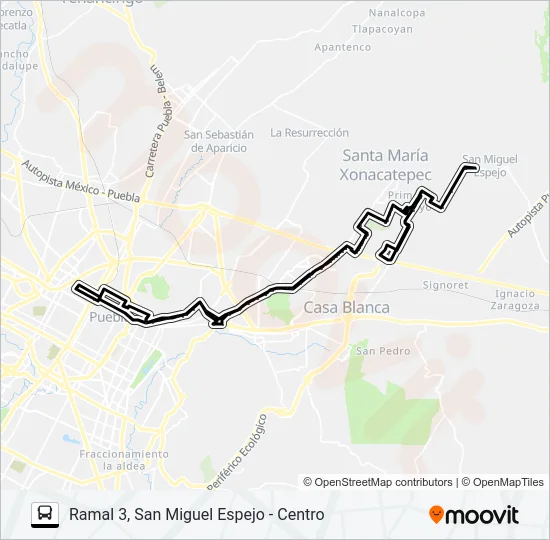 RUTA 68A Bus Line Map