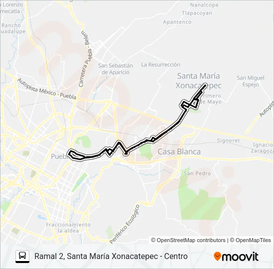 RUTA 68A Bus Line Map