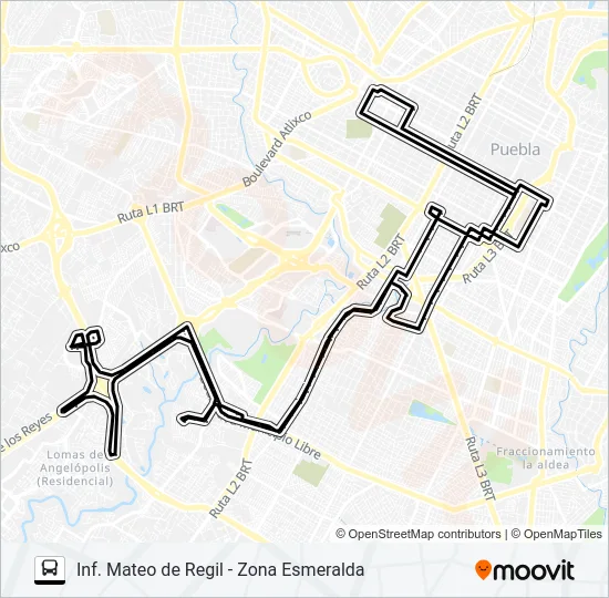 RUTA 77A Bus Line Map