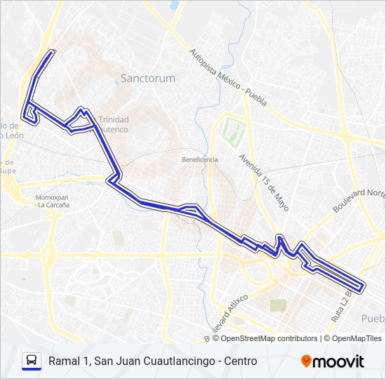 Mapa de RUTA M6A de autobús