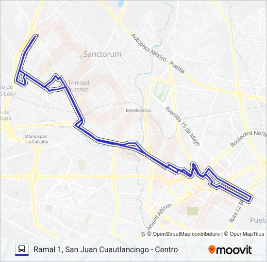 RUTA M6A Bus Line Map