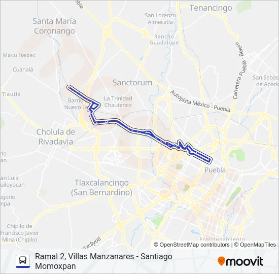 RUTA M6B Bus Line Map
