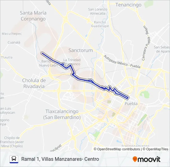 RUTA M6B Bus Line Map