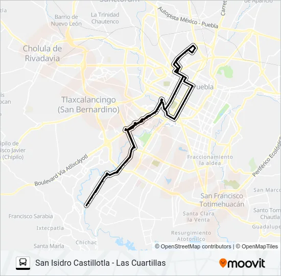 RUTA NGA Bus Line Map