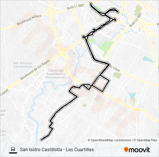 RUTA NGA Bus Line Map