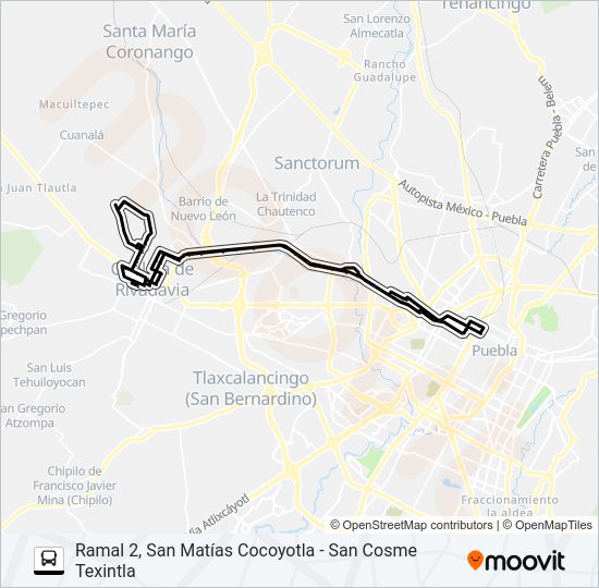 Mapa de RUTA S16 de autobús