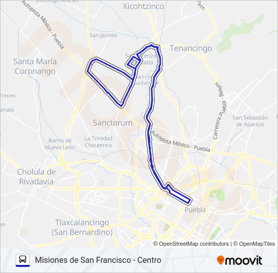 Mapa de RUTA S19 de autobús