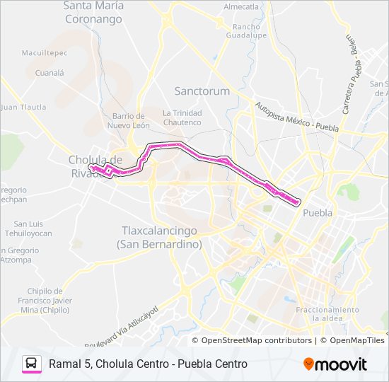 Ruta S25 Route Schedules Stops Maps Ramal 5 Cholula Centro