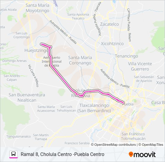 Mapa de RUTA S25 de autobús
