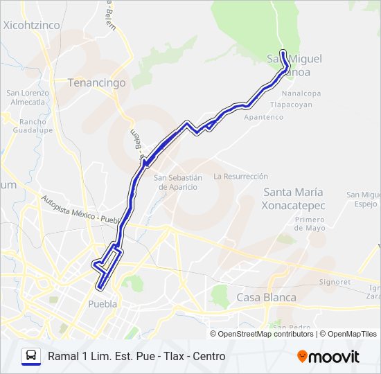 Mapa de RUTA UTP de autobús