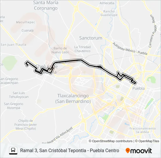 RUTA S14A Bus Line Map