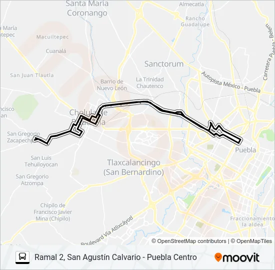RUTA S14A Bus Line Map