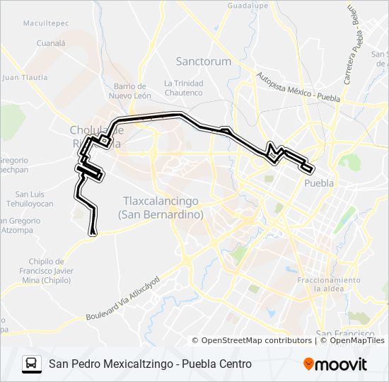 Ruta S14b: Horarios, Paradas Y Mapas - Ramal 1, San Pedro Mexicaltzingo ...