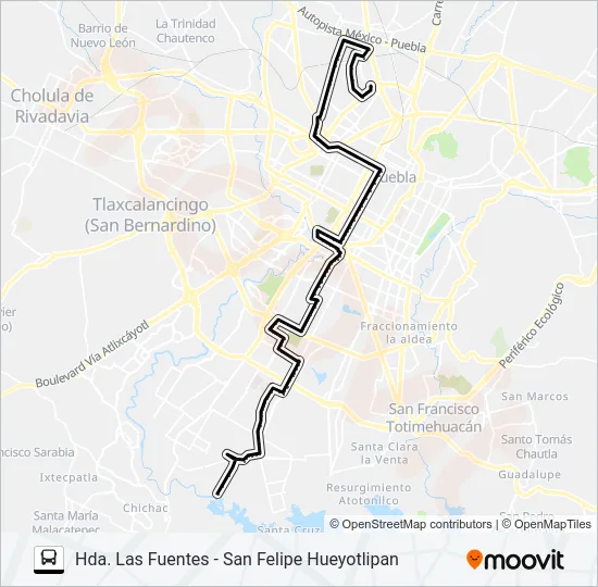 RUTA 25 NVE Bus Line Map