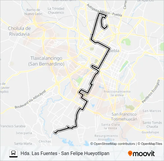 RUTA 25 NVE Bus Line Map
