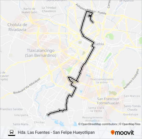RUTA 25 NVE Bus Line Map