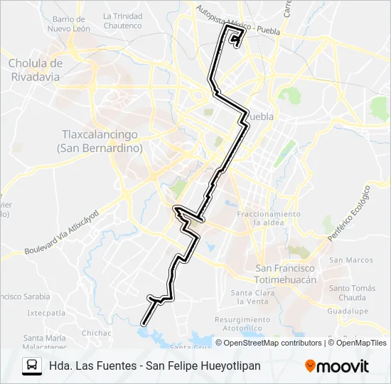 RUTA 25 NVE Bus Line Map