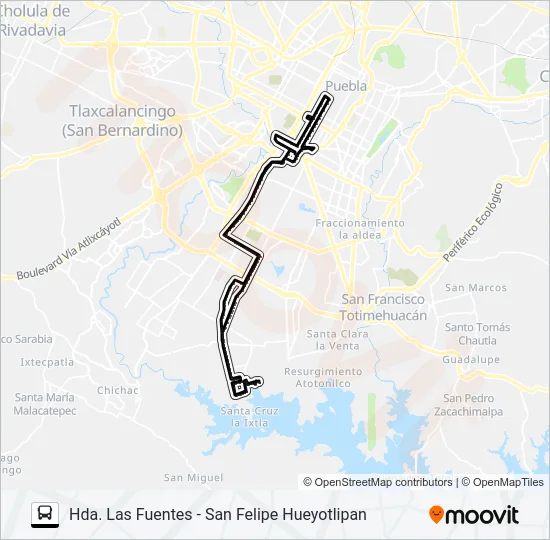 RUTA 25 NVE Bus Line Map