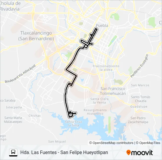 RUTA 25 NVE Bus Line Map