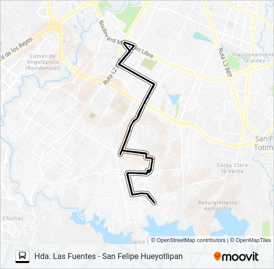 RUTA 25 NVE Bus Line Map