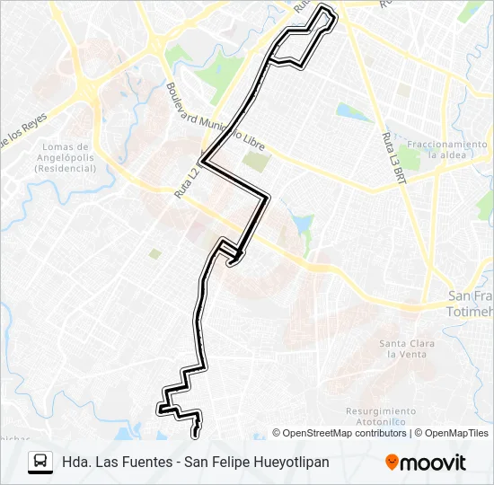 RUTA 25 NVE Bus Line Map