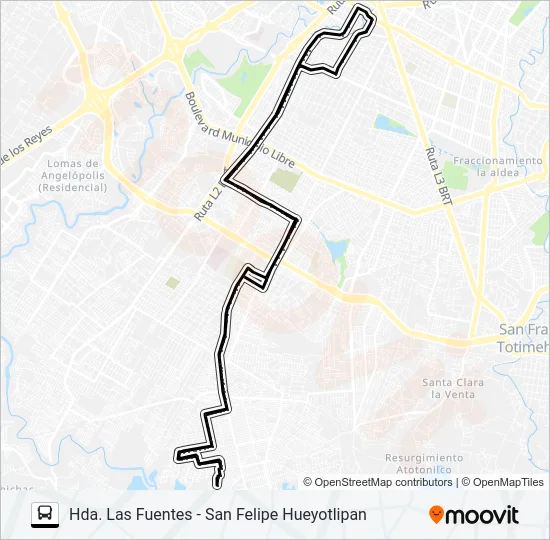 RUTA 25 NVE Bus Line Map