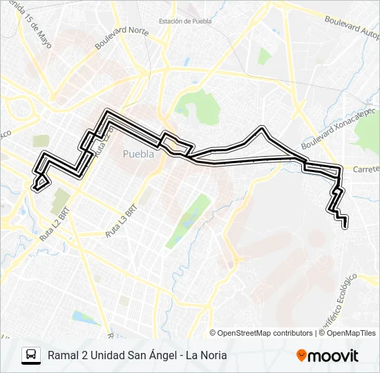 RUTA AZTECA A Bus Line Map