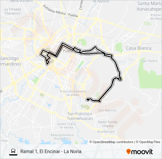 RUTA AZTECA A Bus Line Map
