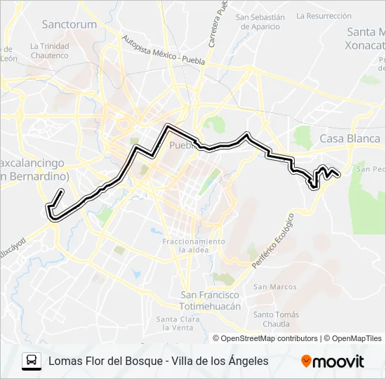 RUTA AZTECA B Bus Line Map