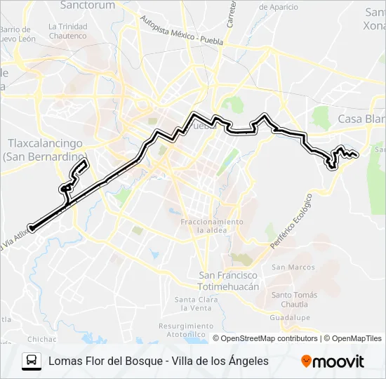 RUTA AZTECA B Bus Line Map