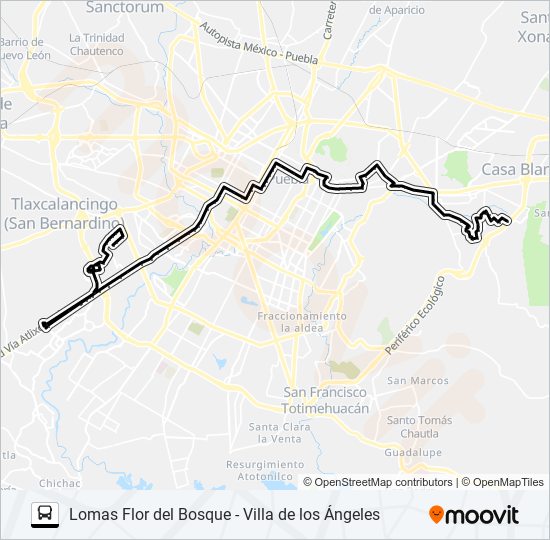 RUTA AZTECA B bus Line Map