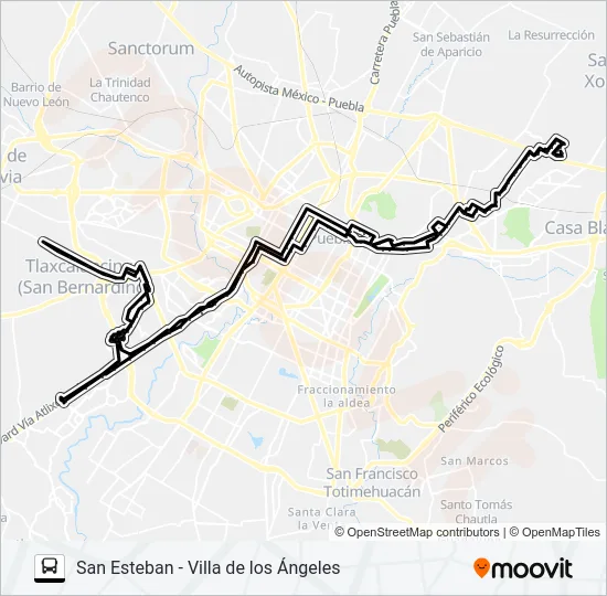 RUTA AZTECA C Bus Line Map
