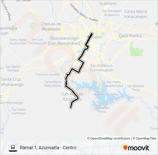 RUTA AZUMIATLA Bus Line Map