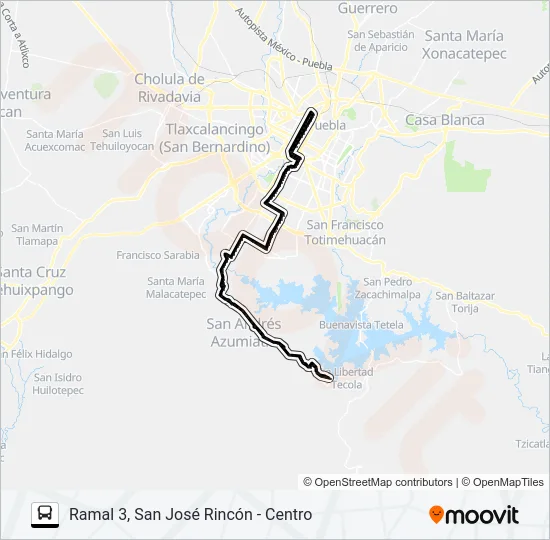 RUTA AZUMIATLA Bus Line Map