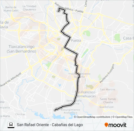 RUTA REMANENTE 1 Bus Line Map