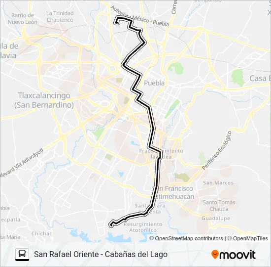 RUTA REMANENTE 1 Bus Line Map