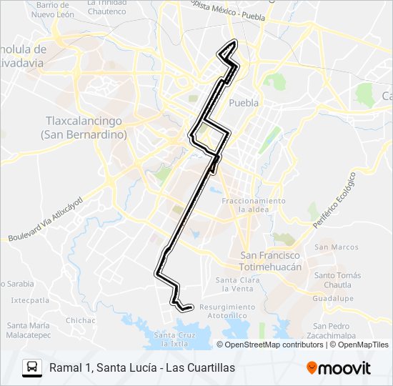 RUTA SANTA LUCÍA bus Line Map